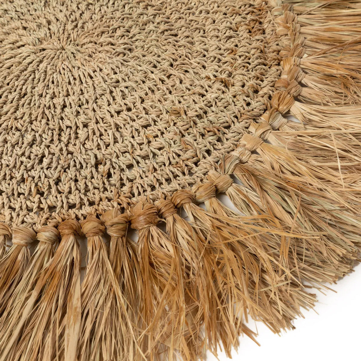 Le set de table en raphia crocheté - Bazar Bizar naturel