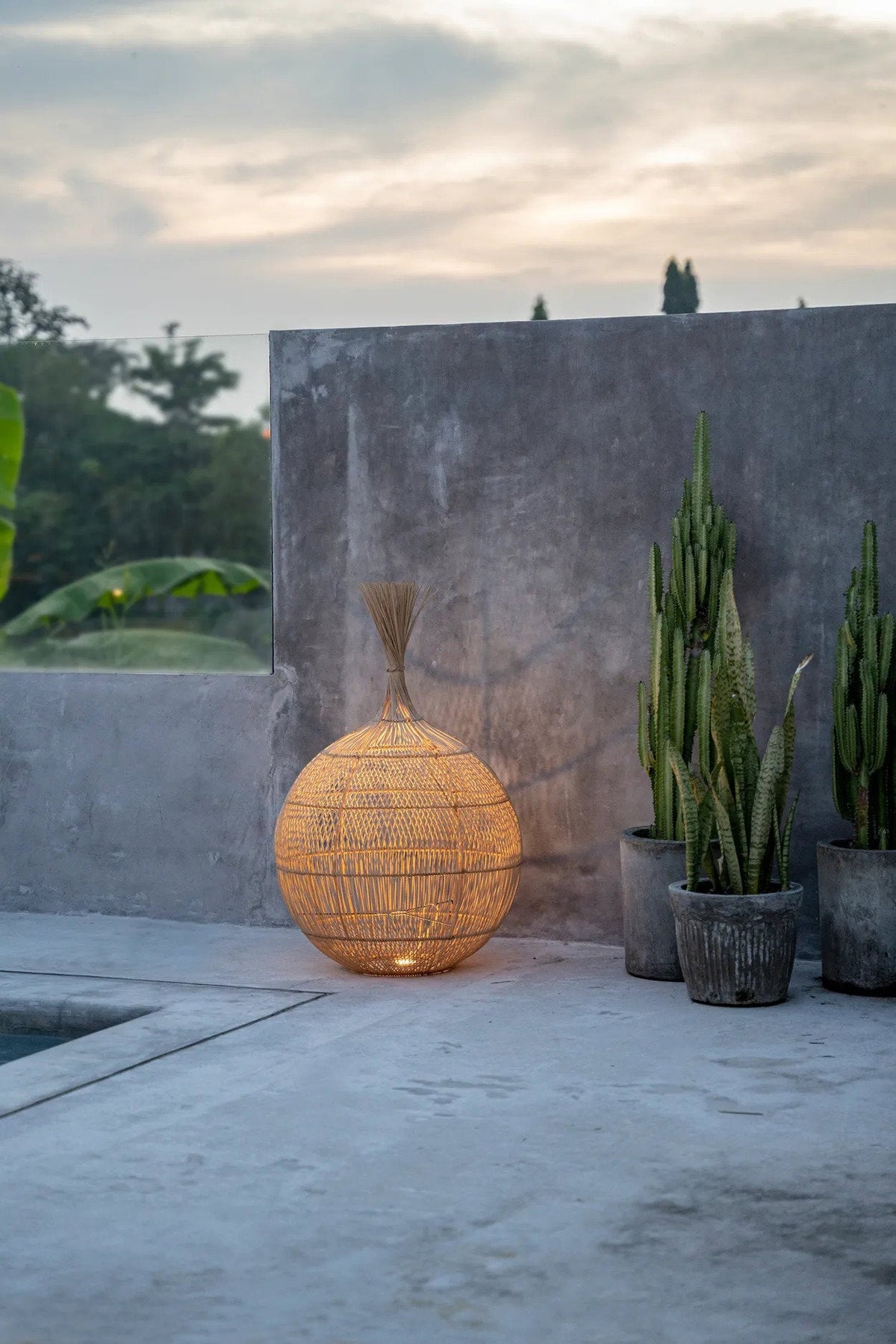 Le lampadaire Wonton - Naturel