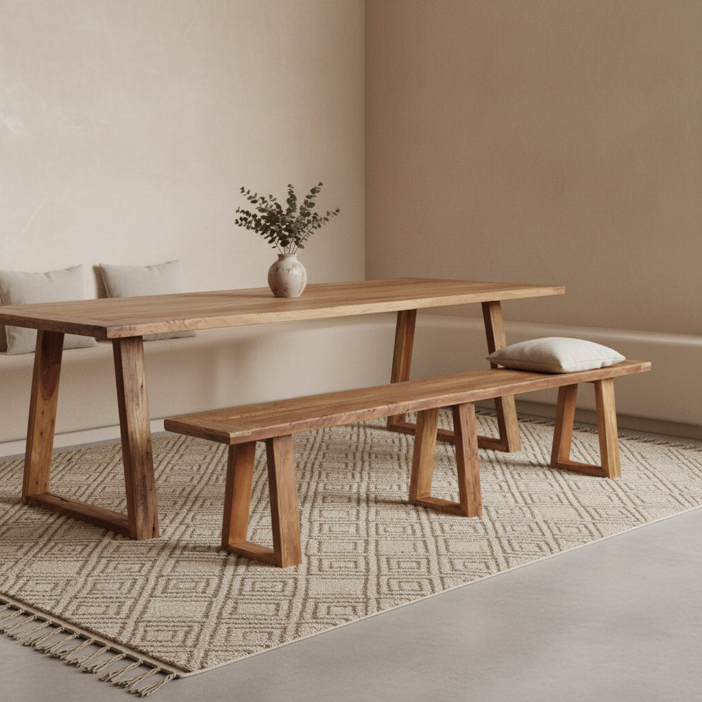 Banc de salle à manger en teck Farmwood 220 cm Raw Materials