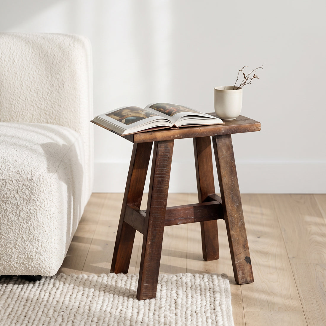 Banc en bois Factory Bois recyclé Marron Matière première brute