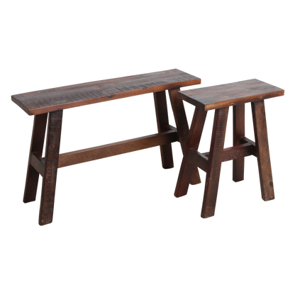 Banc en bois Factory Bois recyclé Marron Matière première brute