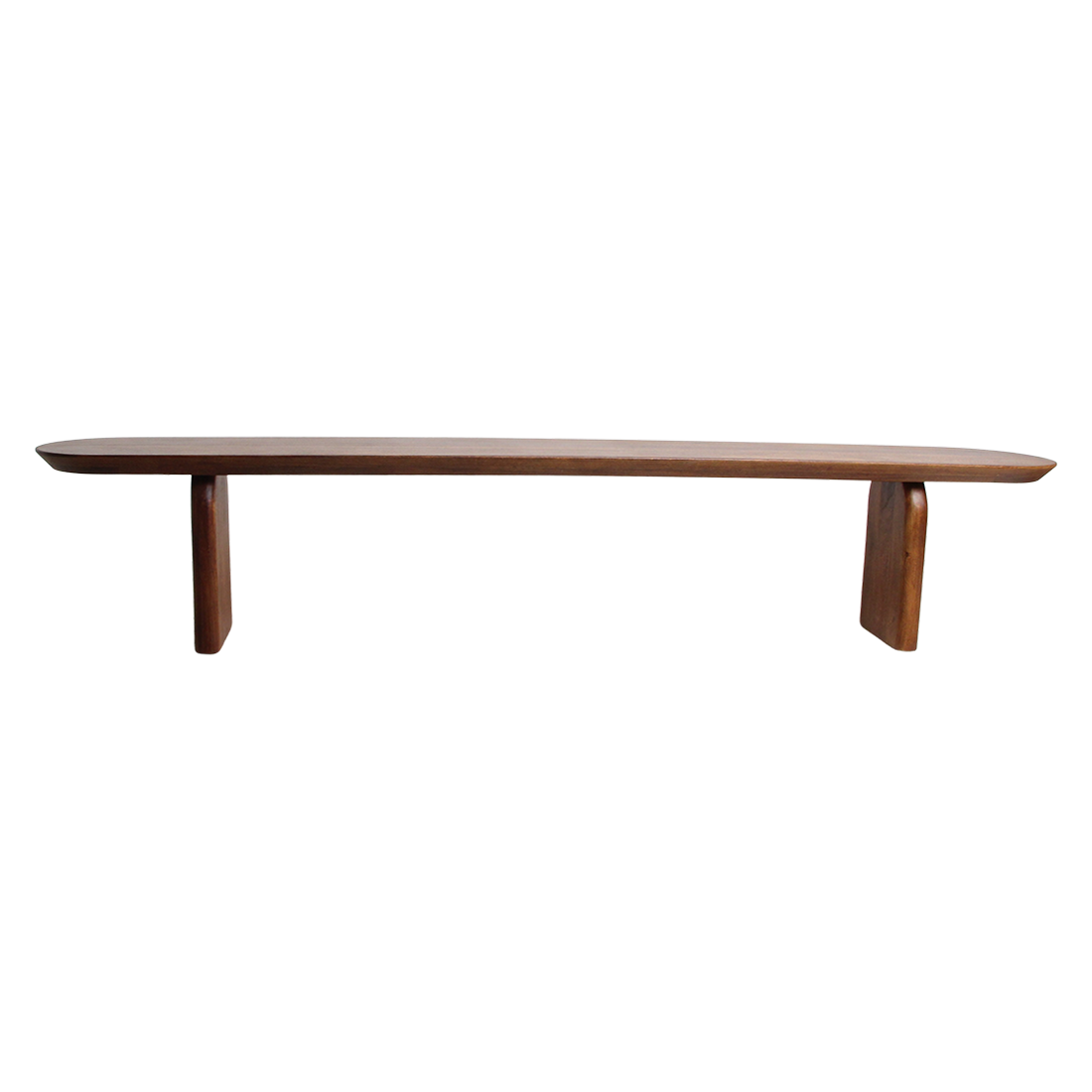 Banc de salle à manger Bullnose en bois de manguier brun 240 cm Raw Materials