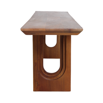 Banc de salle à manger Bullnose Chanfreiné Bois de manguier 200cm Matières premières
