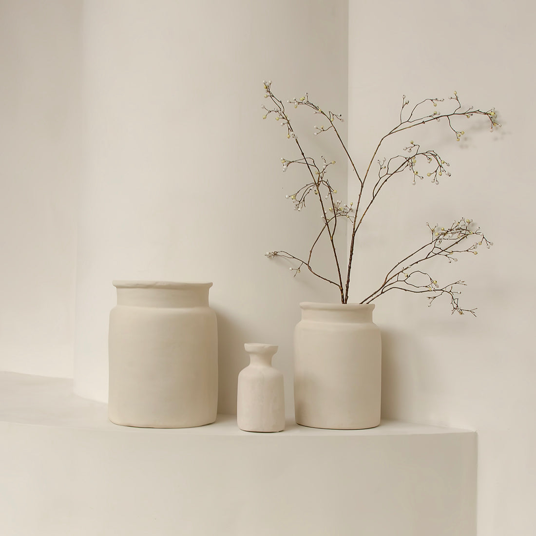 Chalk Vase décoratif Mandore moyen Raw Materials