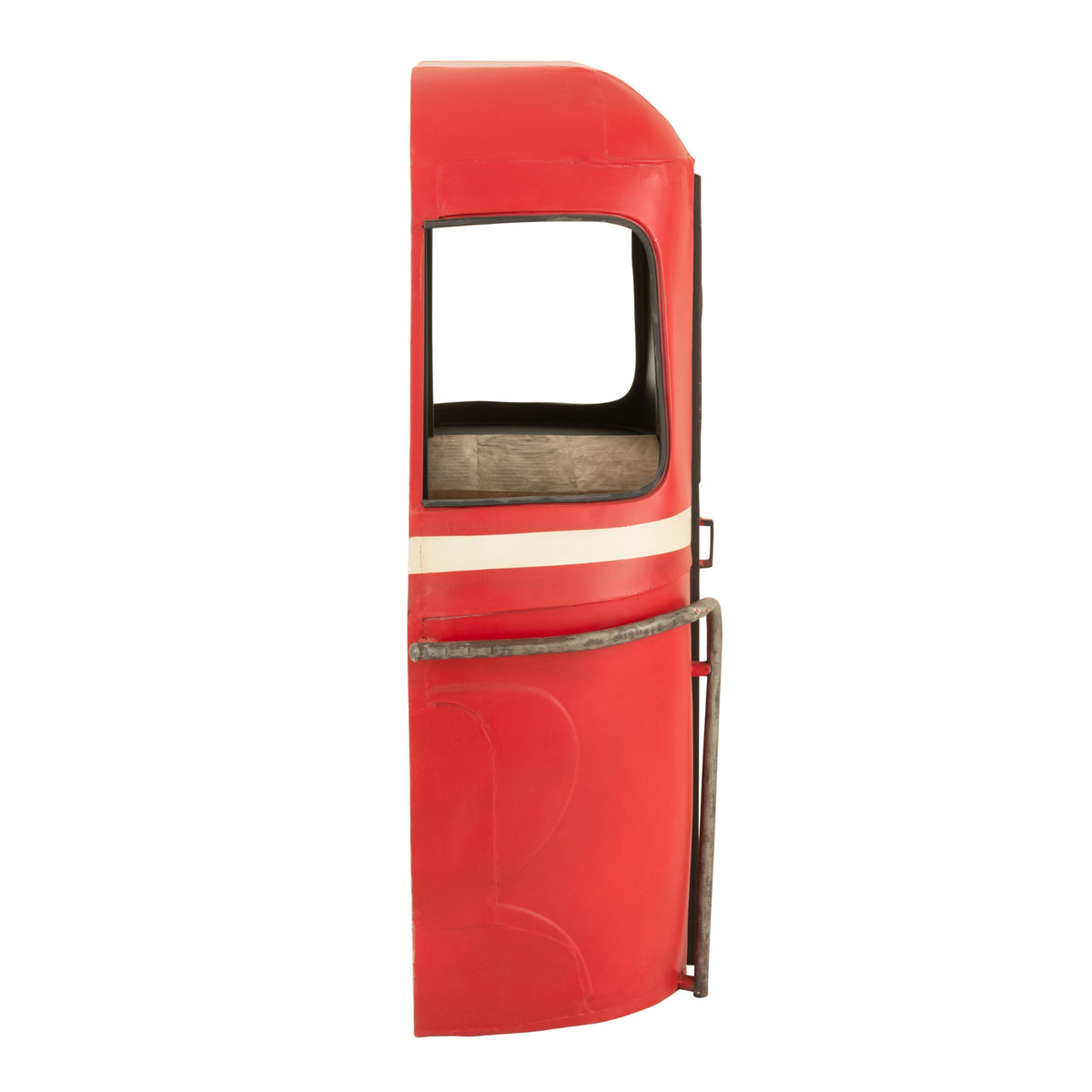 Meuble de bar Wagon Câble Fer/Bois de manguier Rouge J-Line