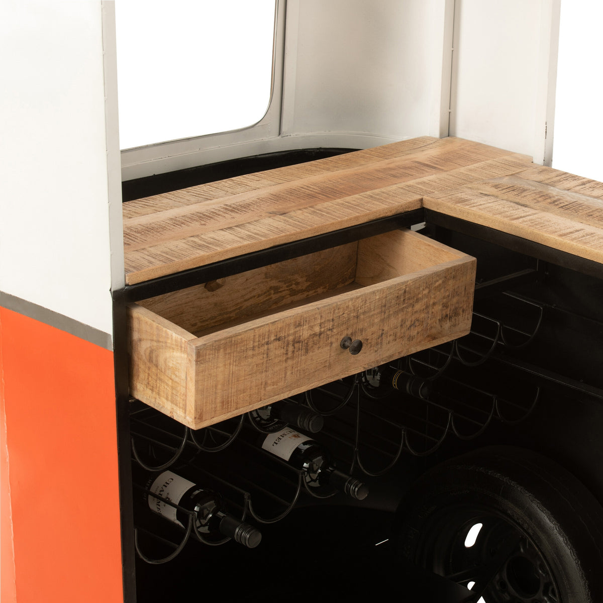 Meuble de bar Rétro Bus Orange J-Line