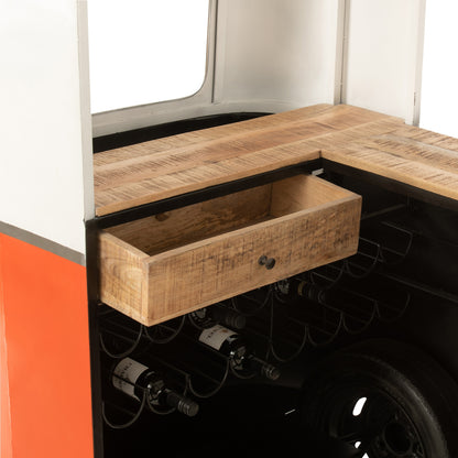 Meuble de bar Rétro Bus Orange J-Line