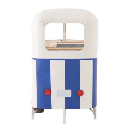 Meuble de bar Rétro Camper Bleu/Blanc J-Line