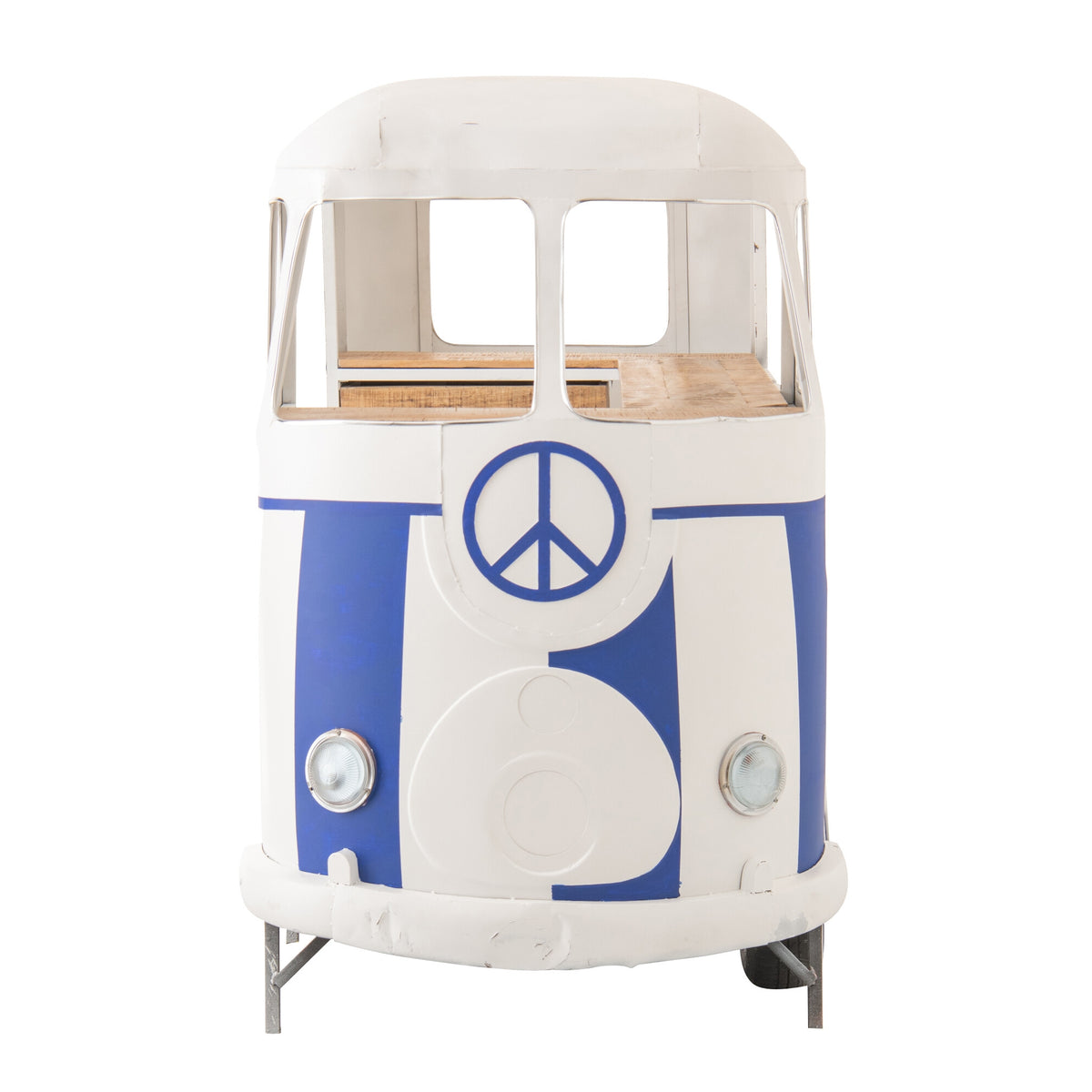 Meuble de bar Rétro Camper Bleu/Blanc J-Line