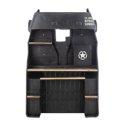 Meuble de bar Camion Fer/Bois de manguier Noir J-Line