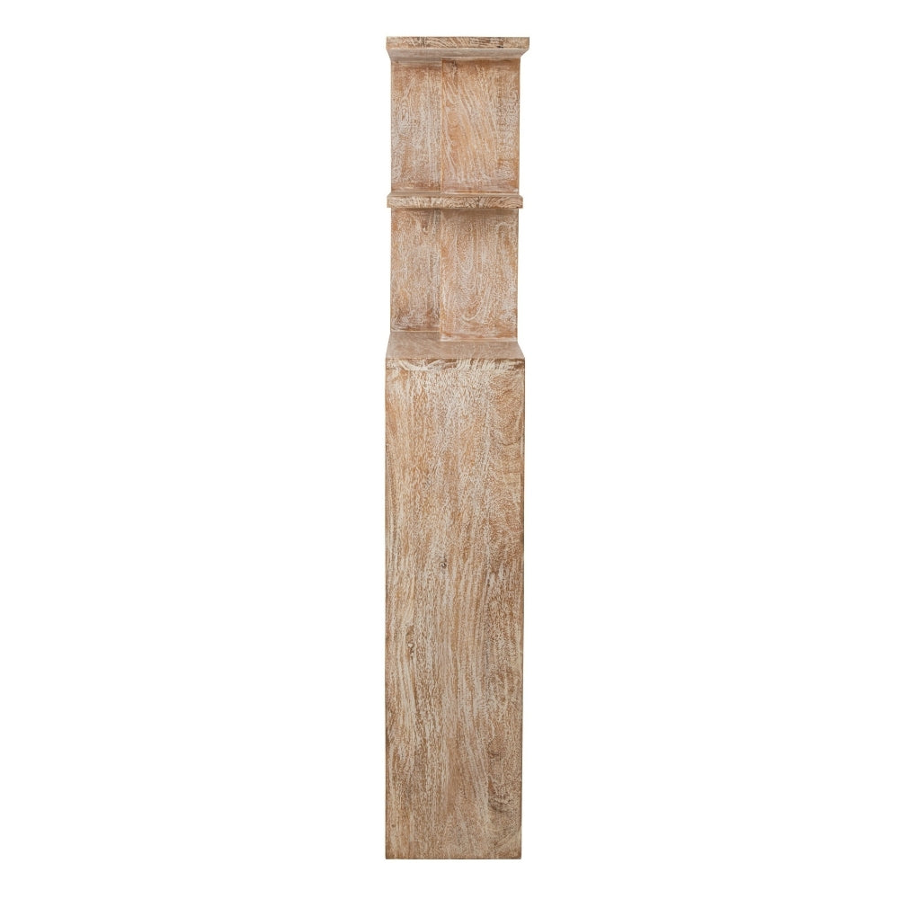 Bibliothèque en bois de manguier blanc cassé J-Line