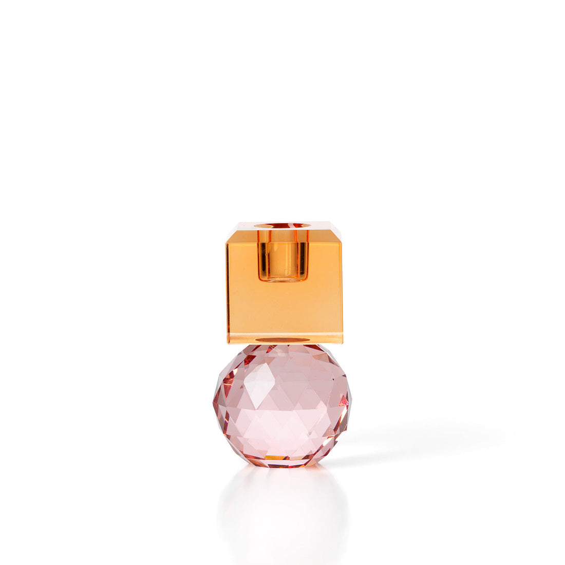 Le bougeoir Bazar Bizar en citrine et quartz rose