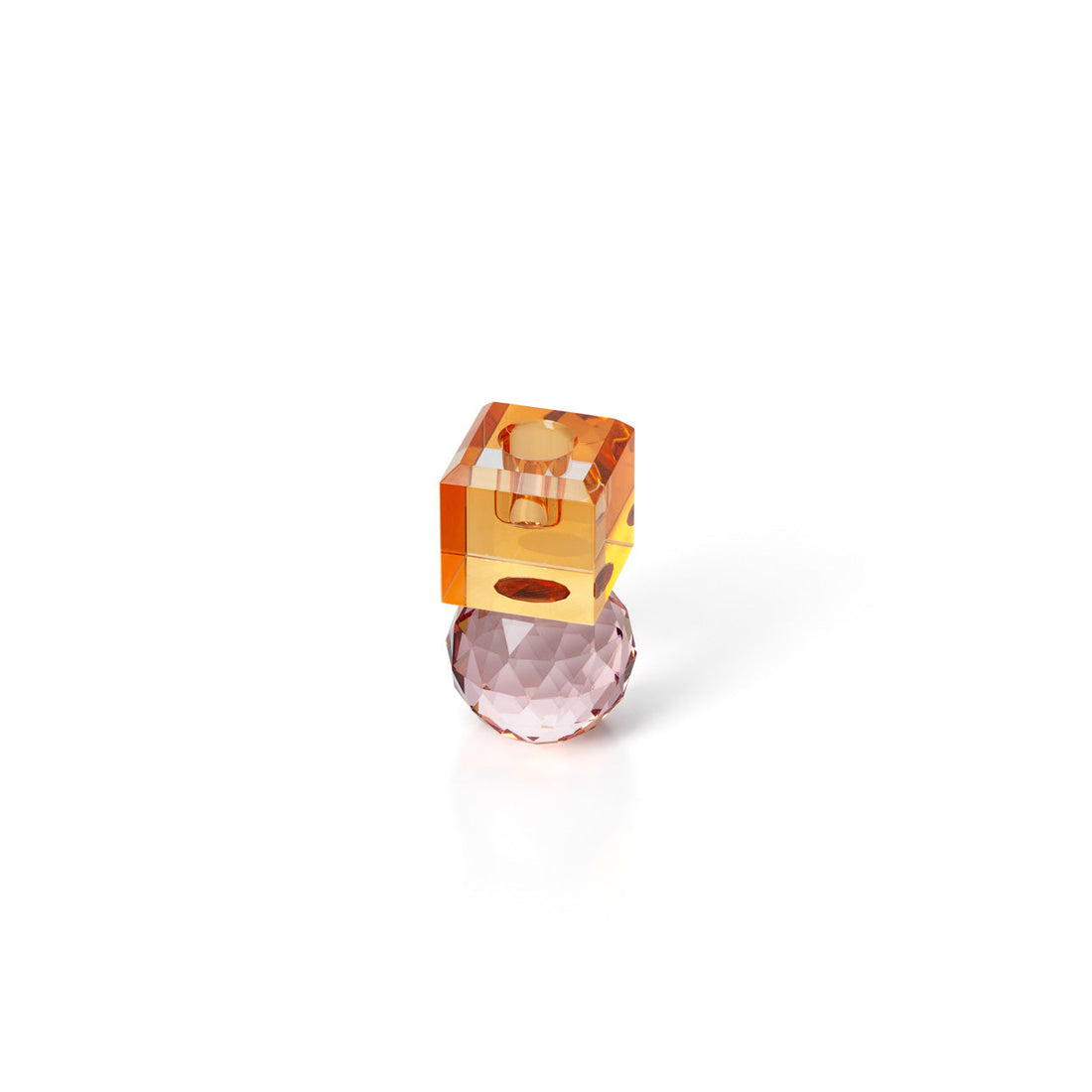 Le bougeoir Bazar Bizar en citrine et quartz rose