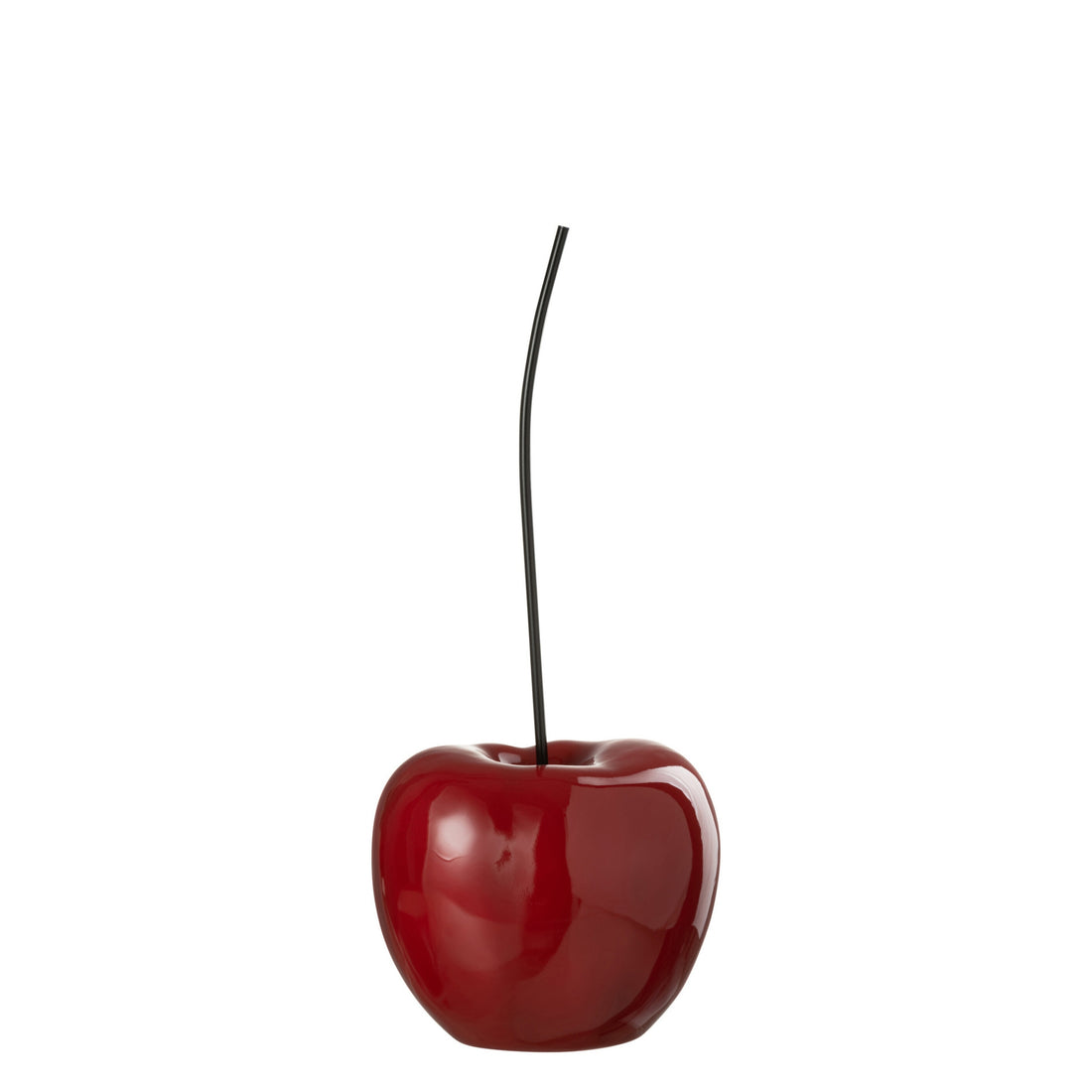 Cerf en résine rouge brillant petit L20cmxB17cmxH42cm J-Line