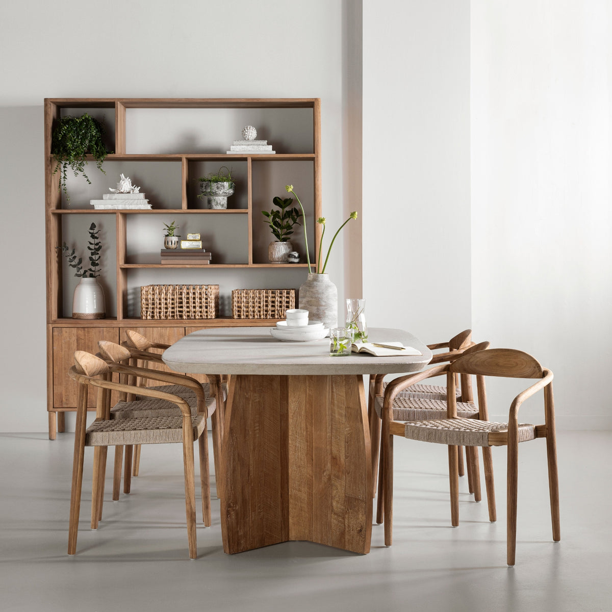 DTP Home Nova Table à manger Travertin 250cm