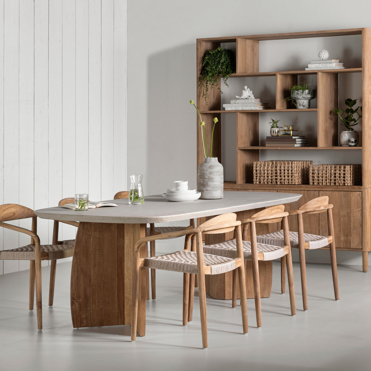 DTP Home Nova Table à manger Travertin 250cm