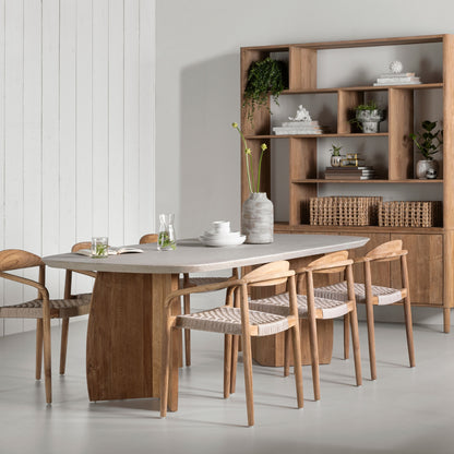 DTP Home Nova Table à manger Travertin 250cm