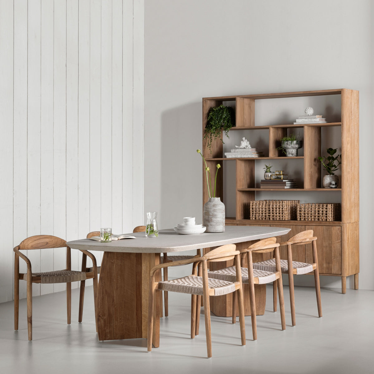 DTP Home Nova Table à manger Travertin 250cm
