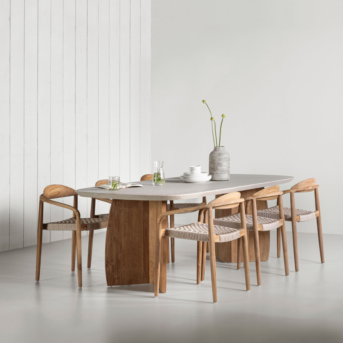 DTP Home Nova Table à manger Travertin 250cm