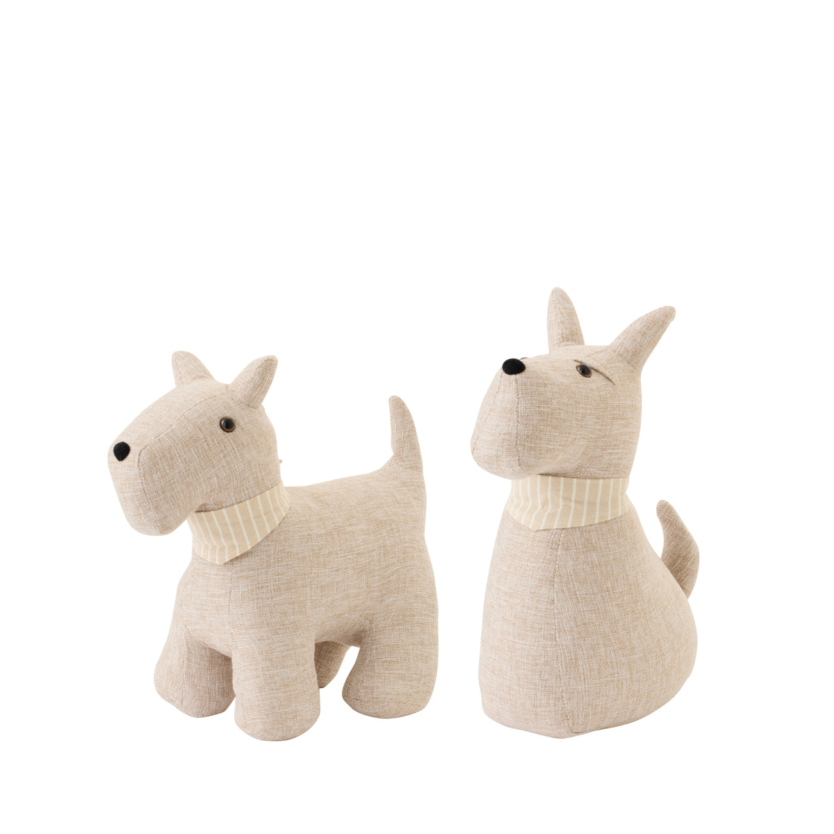 Butoirs de porte Chiot en beige avec écharpe J-Line
