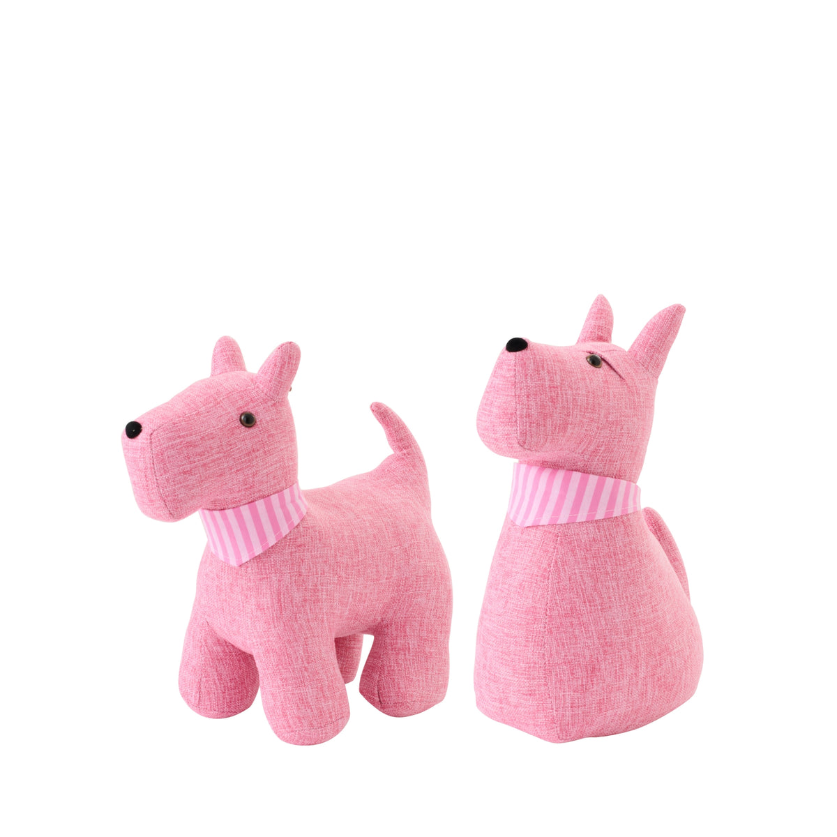 Butoirs de porte Chiot en rose avec écharpe J-Line