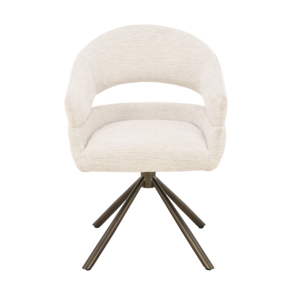 MUST Living Chaise de salle à manger pivotante Clooney Naturel