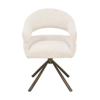 MUST Living Chaise de salle à manger pivotante Clooney Naturel