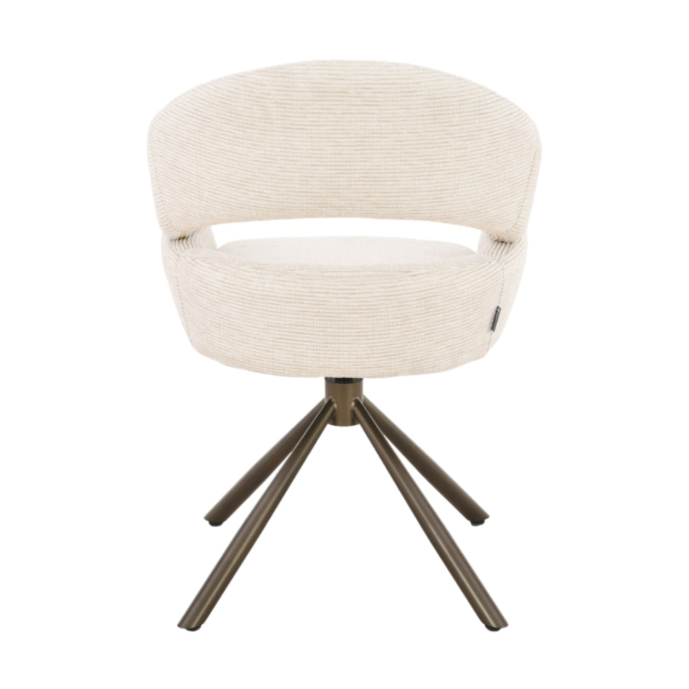 MUST Living Chaise de salle à manger pivotante Clooney Naturel