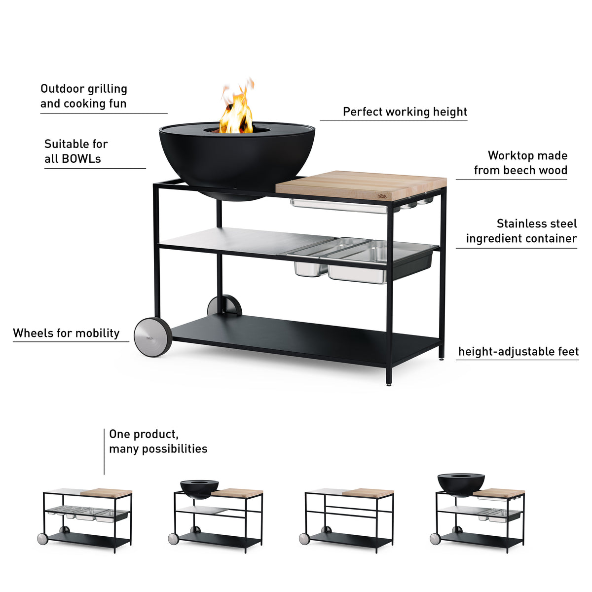 Fire Kitchen BBQ avec Höfats Bowl 70 Cuisine d&