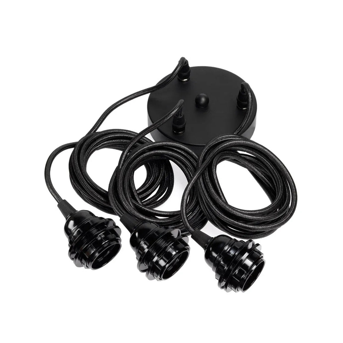 Plafonnier avec 3 douilles Noir Bazar Bizar