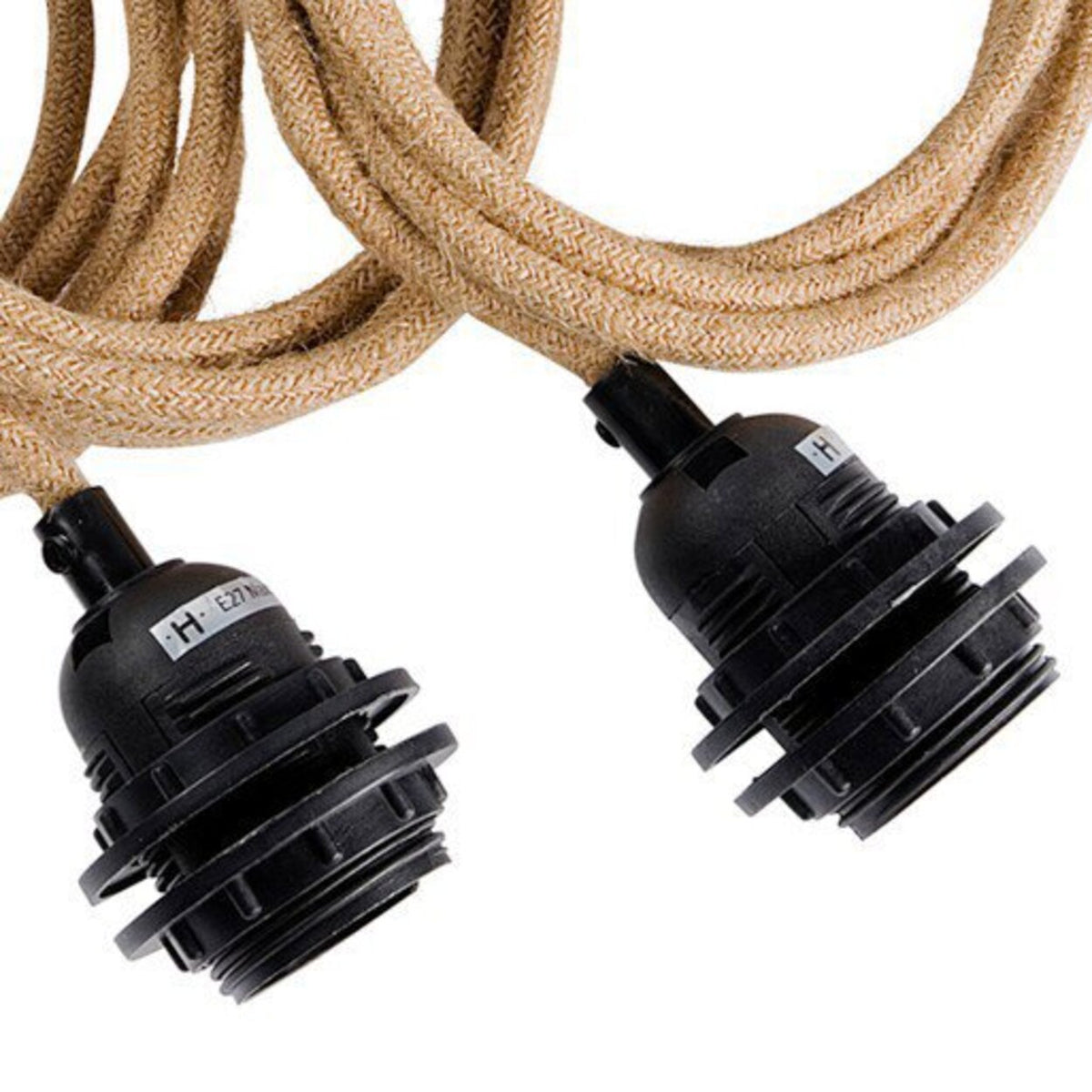 Plafonnier avec 3 douilles Noir Naturel Bazar Bizar