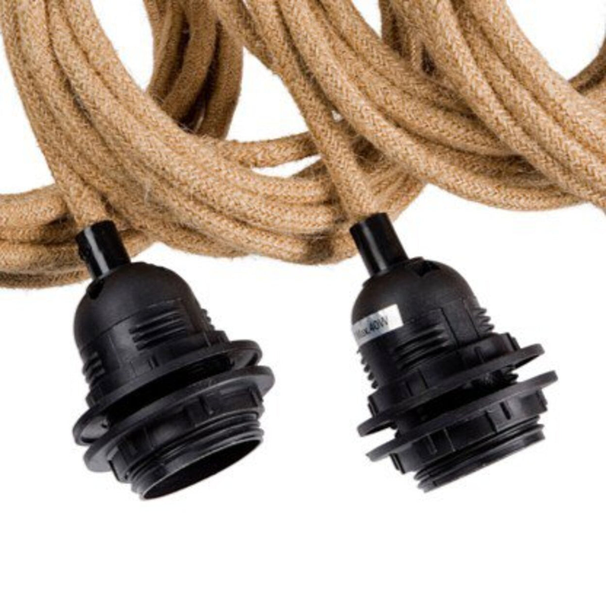 Plafonnier avec 5 douilles Noir Naturel Bazar Bizar