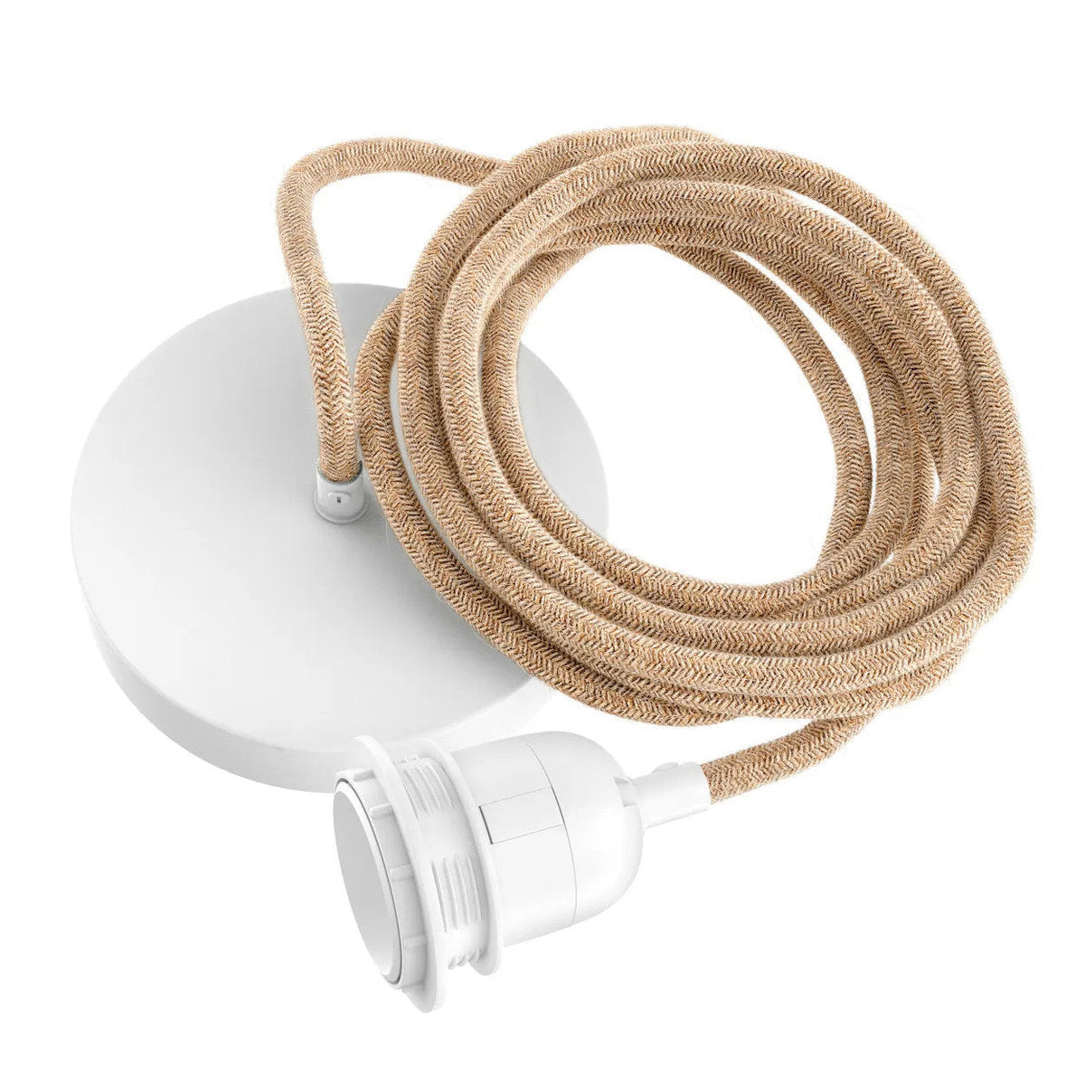 Plafonnier avec 1 douille Blanc Naturel