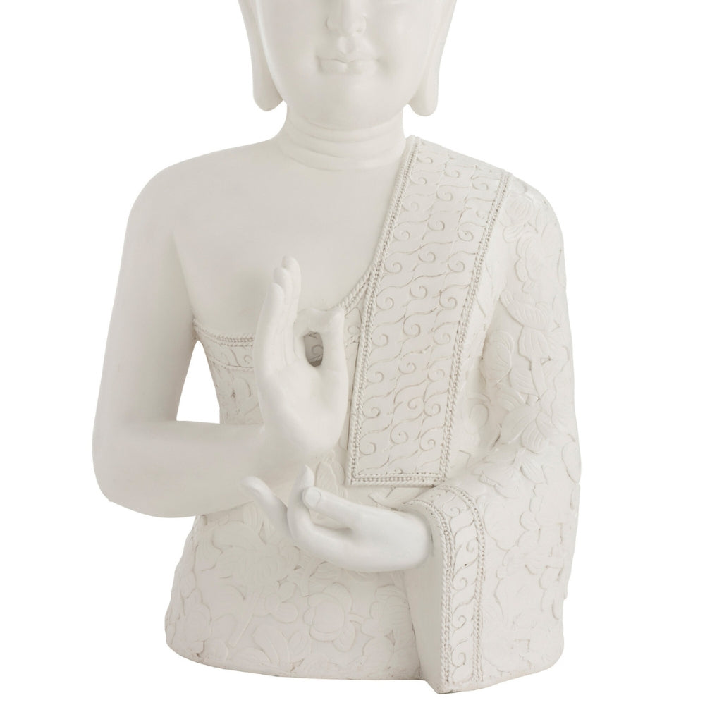 Grande statue de Bouddha Zen blanche 124 cm J-Line