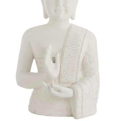 Grande statue de Bouddha Zen blanche 124 cm J-Line
