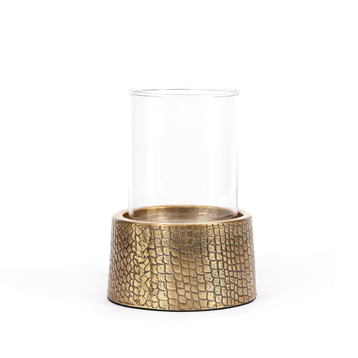 Le bougeoir Croco avec verre - Laiton - Mess L Bazar Bizar