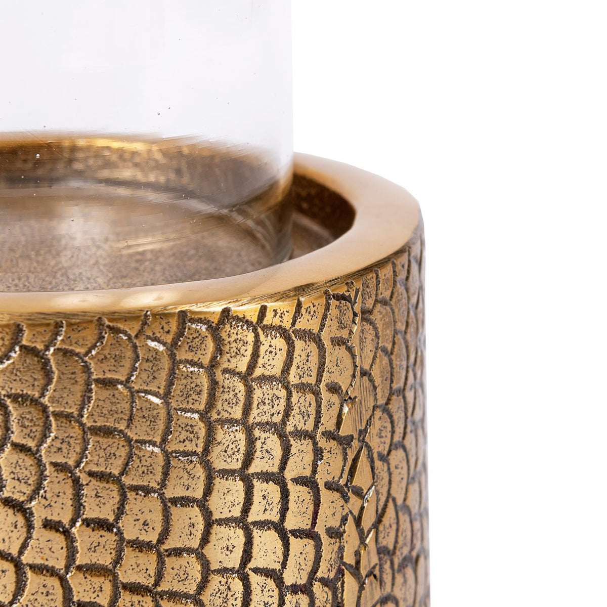 Le bougeoir Croco avec verre - Laiton - Mess L Bazar Bizar
