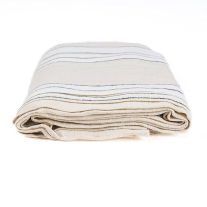 La Nappe Provence - Noir et Blanc Naturel - 150x250