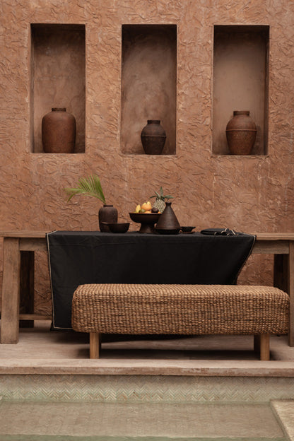 La nappe Tuscany - Noir Naturel - 150x250