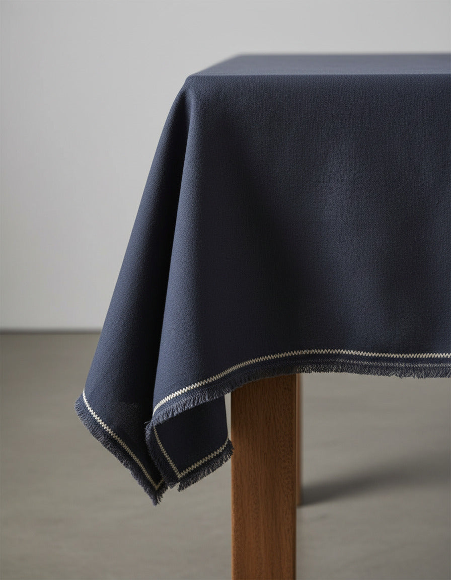 La nappe Tuscany - Noir Naturel - 150x250