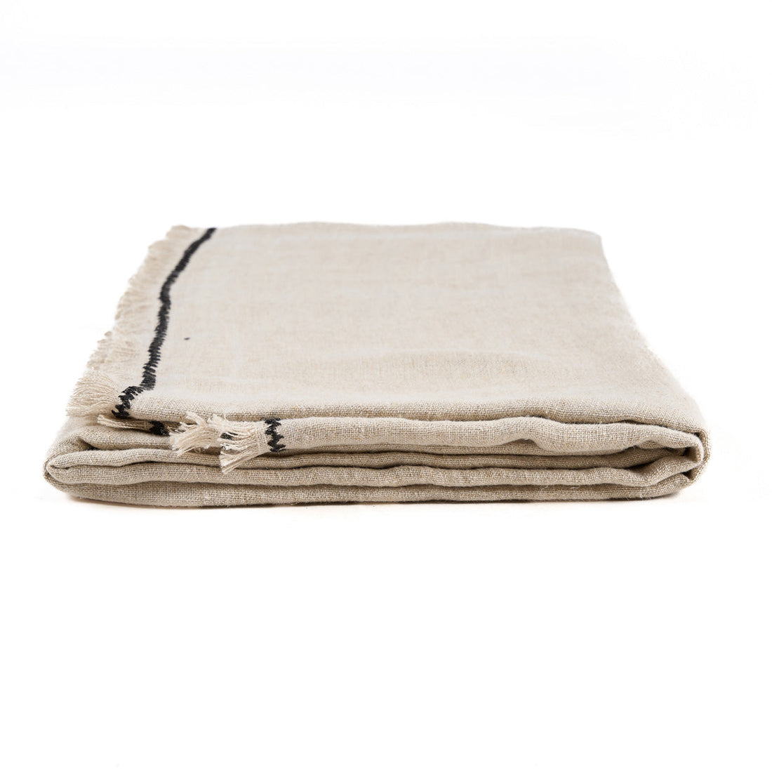 La nappe Tuscany - Noir naturel - 150x250 Bazar Bizar