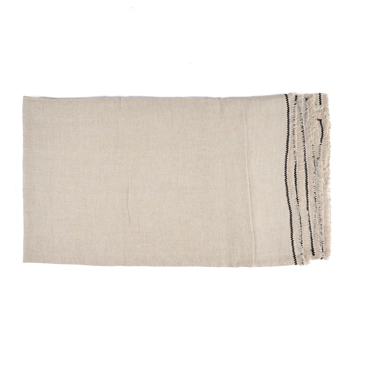 La nappe Tuscany - Noir naturel - 150x250 Bazar Bizar