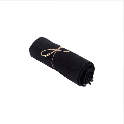 La Nappe en Lin - Noir - 150x200