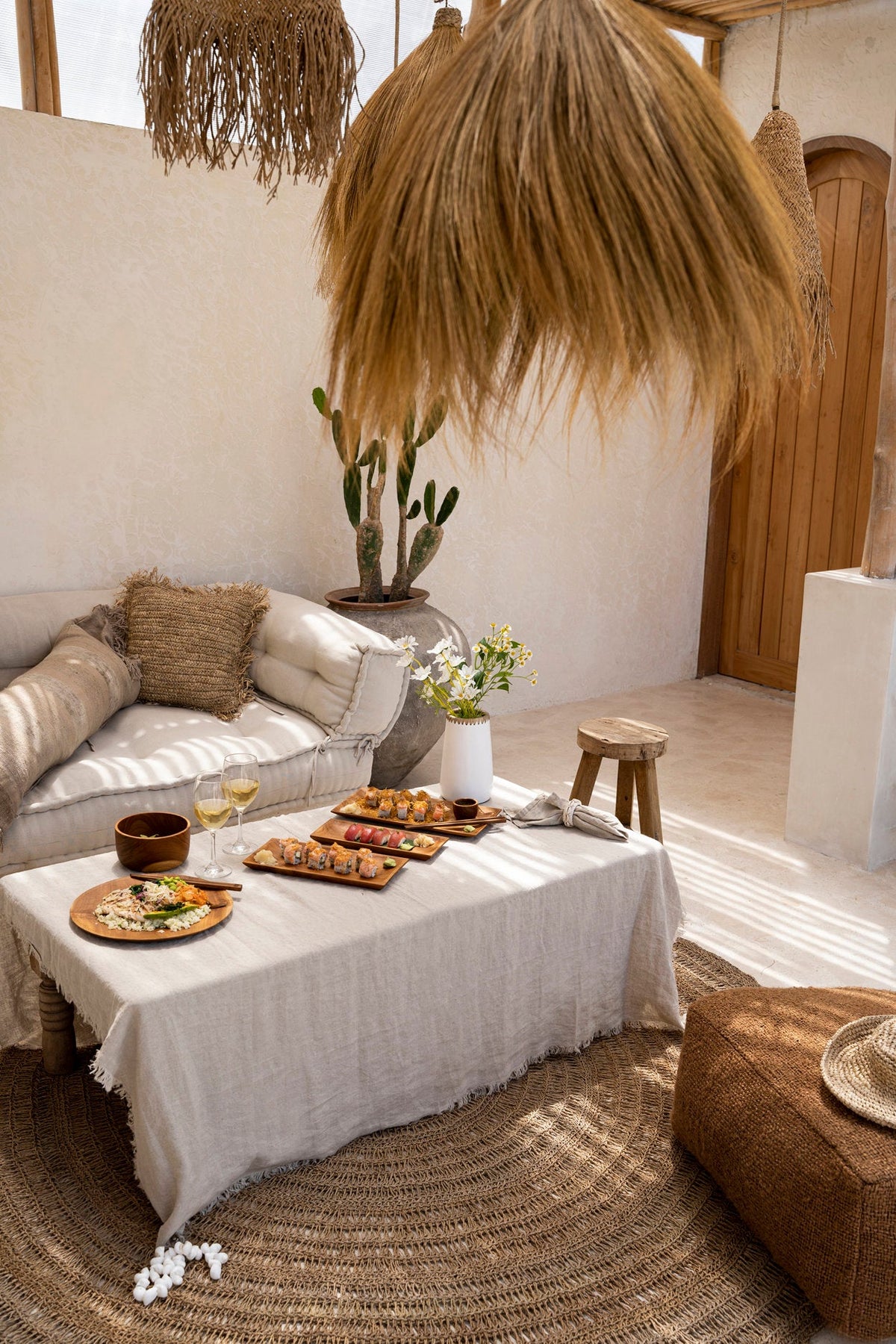 La Nappe en Lin - Beige - 150x150 Bazar Bizar