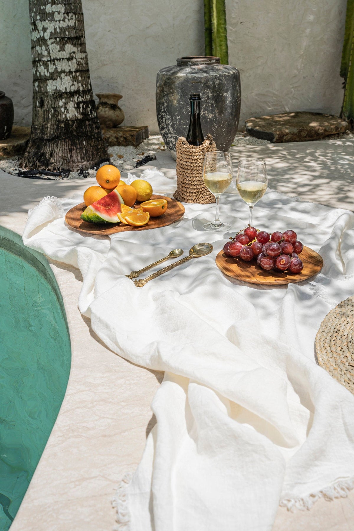La Nappe en Lin - Blanc - 150x200 Bazar Bizar