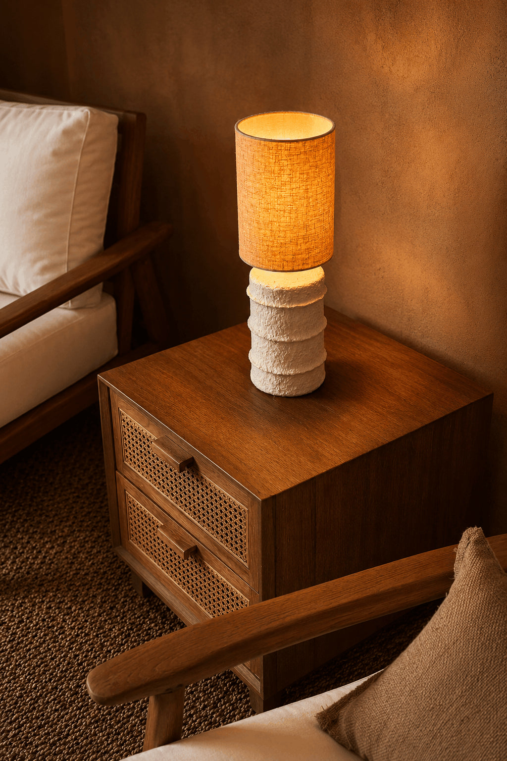 La lampe de table Contour blanche petite Bazar Bizar