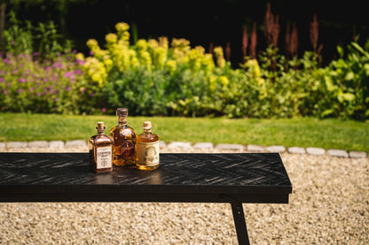 La Table Haute Chevrons - Noir - 140 Bazar Bizar