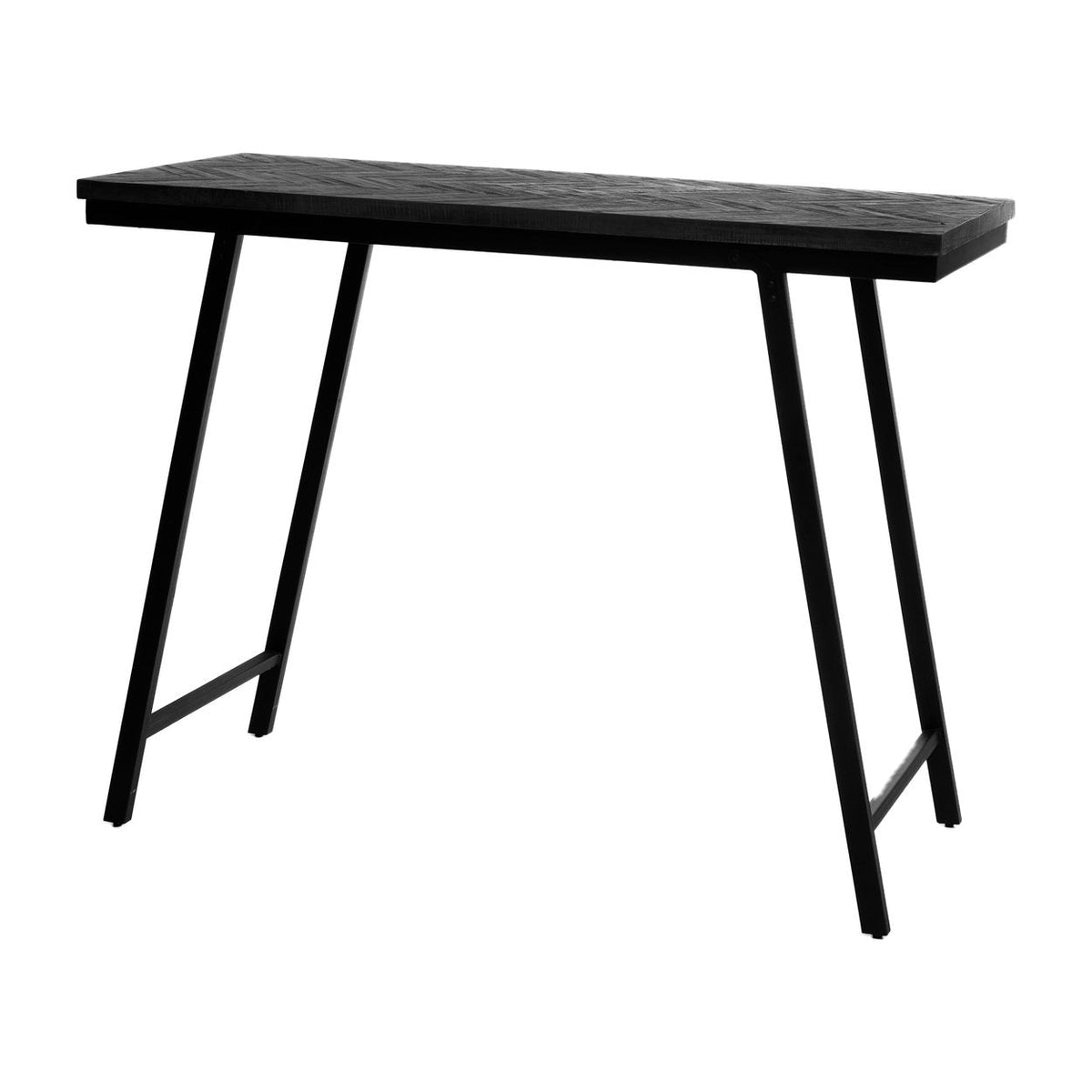 La Table Haute Chevrons - Noir - 140 Bazar Bizar
