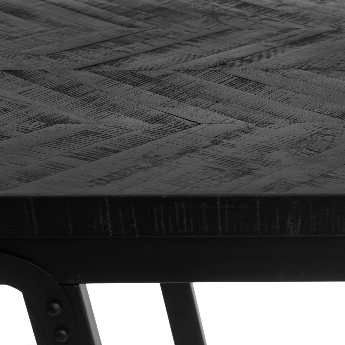 La Table Haute Chevrons - Noir - 140 Bazar Bizar