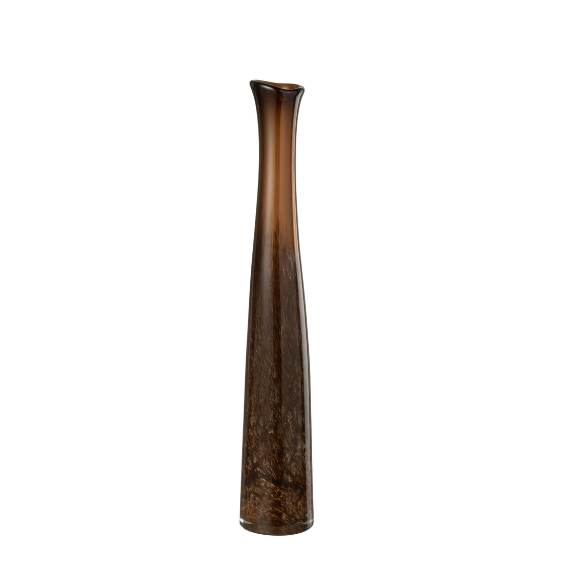 Vase en verre marron foncé cylindre petit J-Line